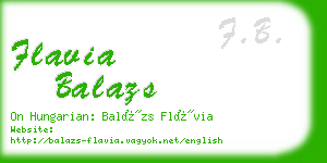flavia balazs business card